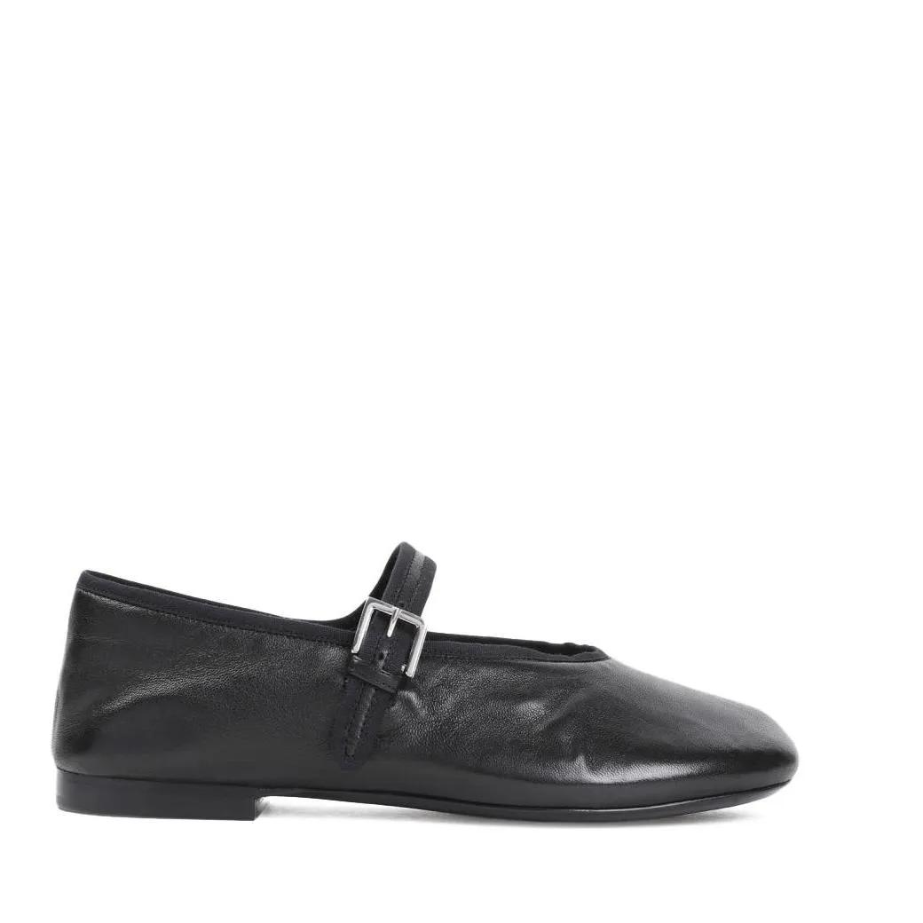 The Row Boheme Mj Black Nappa Lamb Leather Ballerinas Black | Ballerina