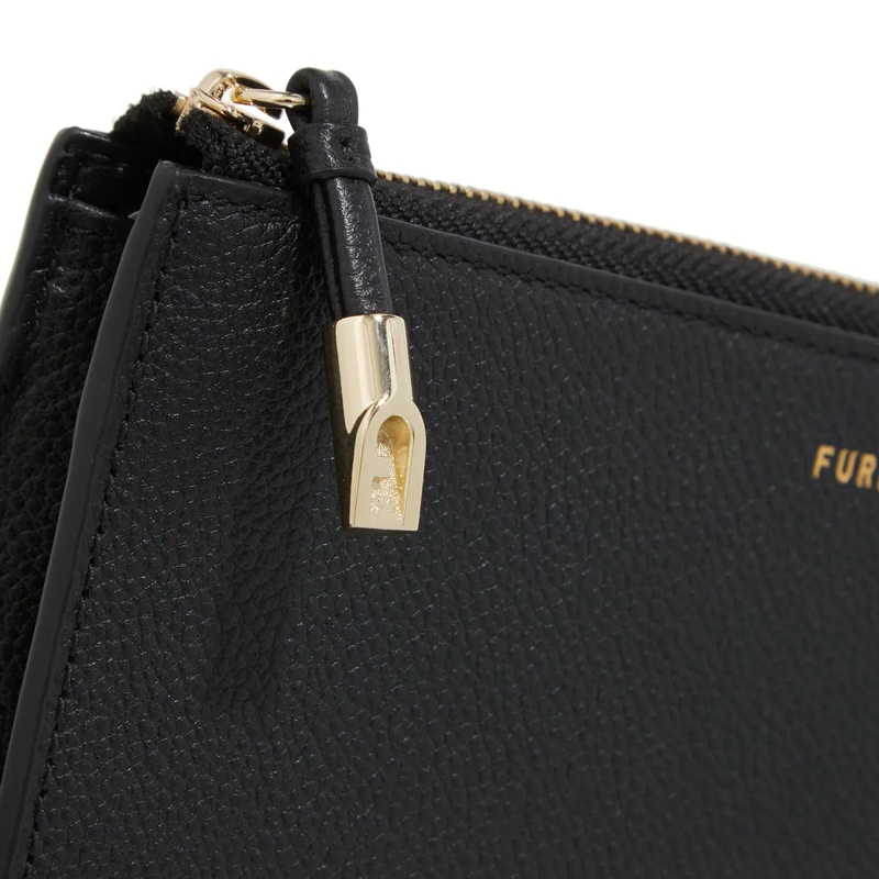 Furla Portemonnaie mit Zip-Around-Reißverschluss Furla Goccia L Zip Around Nero(Image 4)