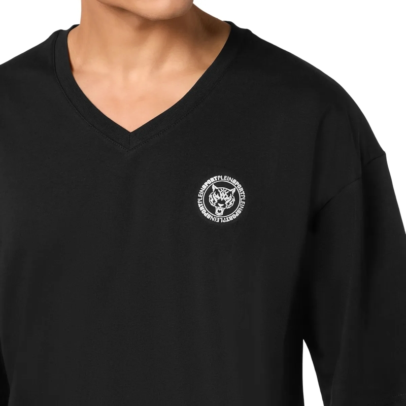 Plein Sport T-Shirt T-Shirt V-Ausschnitt Ss schwarz(Image 5)