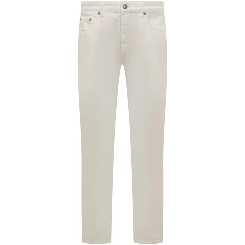 Palm Angels Jeans à jambe droite Jeans con Monogram PA weiß