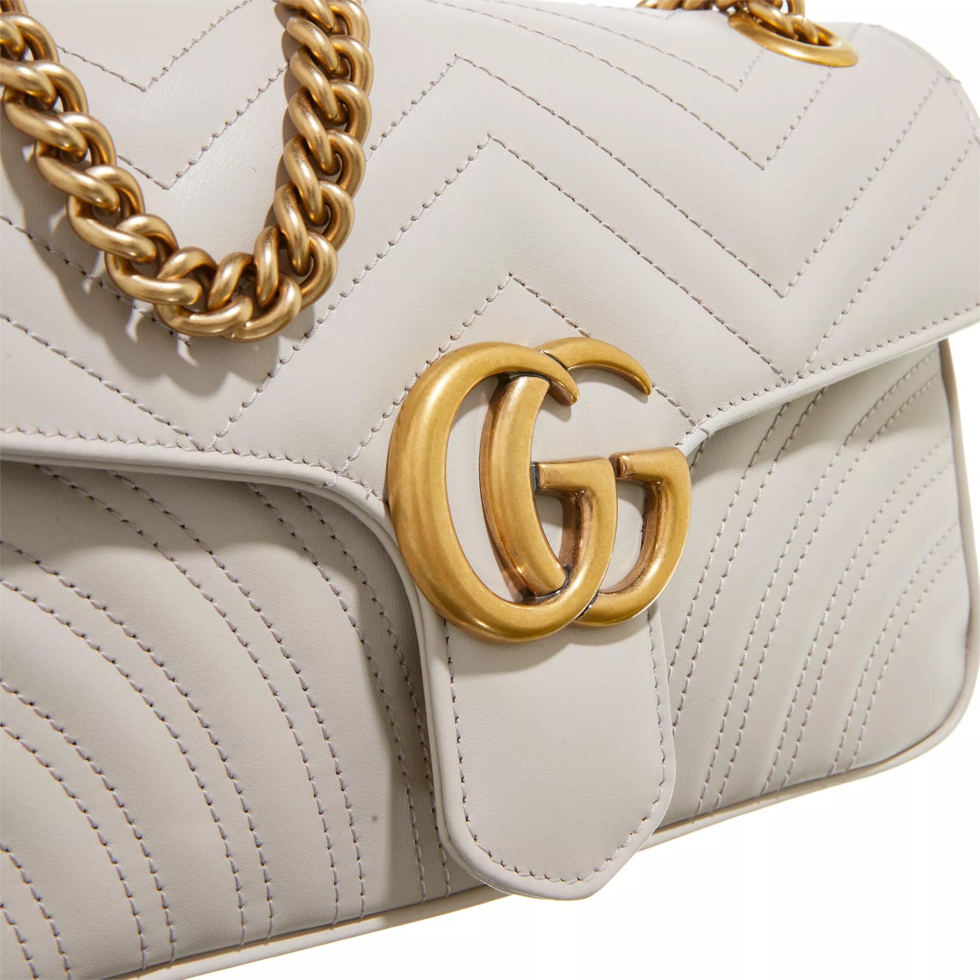 Gucci Crossbody bags Small GG Marmont Shoulder Bag Matelassé Leather in grijs