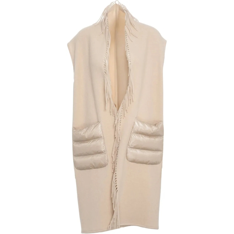 Herno  Vest with fringe detail beige