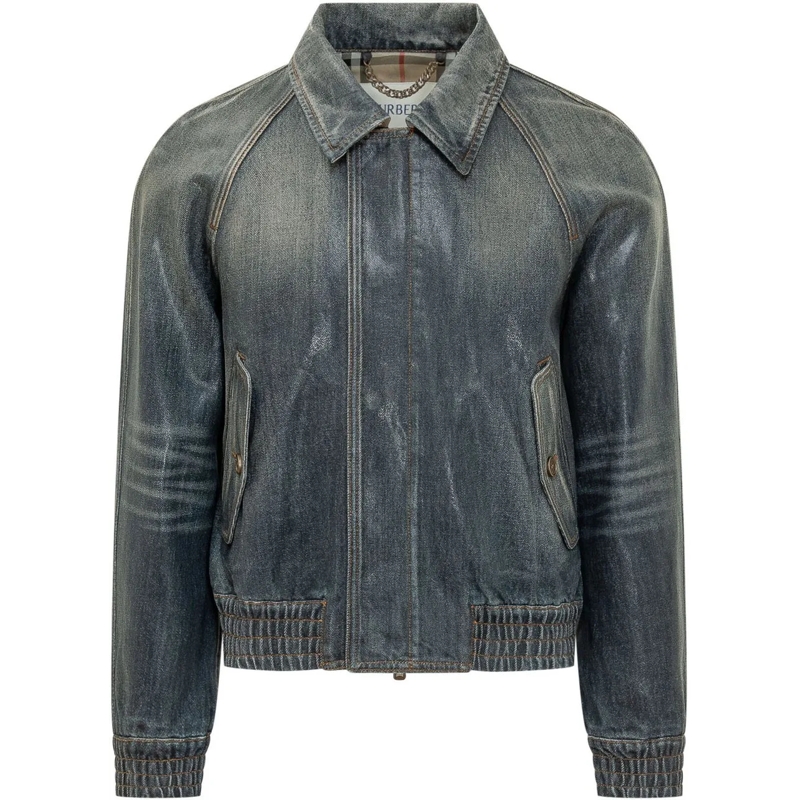 Burberry Veste en jean Giacca Denim con Collo Classico blau