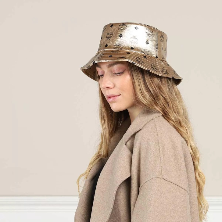 Mcm Collection Hat Berlin Gold Bucket Hat