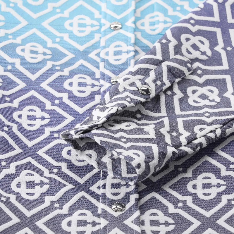 Casablanca  Gradient Geometric Pattern Casual Jacket With Butt Grey(Image 9)