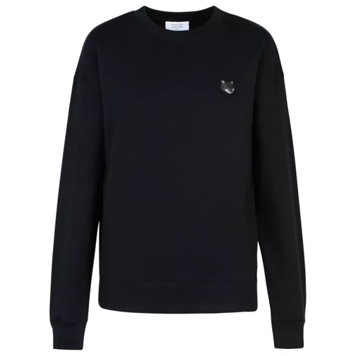 Maison Kitsune Bold Fox Head' Black Cotton Sweatshirt Black 