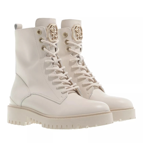 Guess Olone Lace-Up Boots Ivory Schnürstiefel