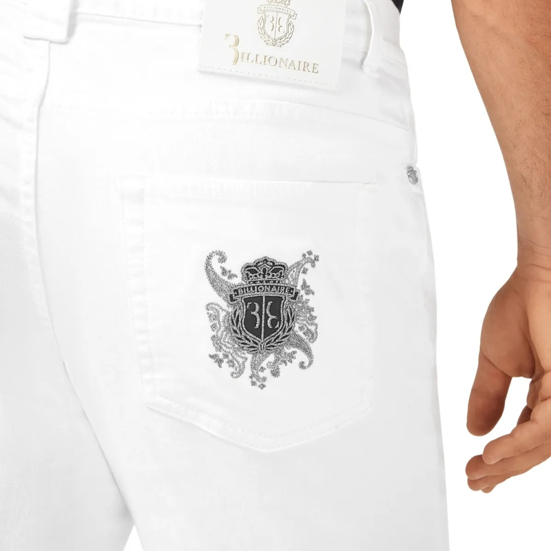 BILLIONAIRE Jeans mit geradem Bein Jeans Regular Fit Paisley weiss(Image 4)