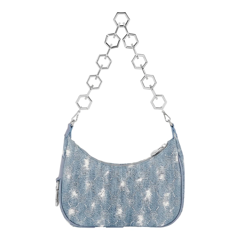 Philipp Plein Schultertasche Schultertasche Monogram Mit Schmucksteinen blau(Image 2)