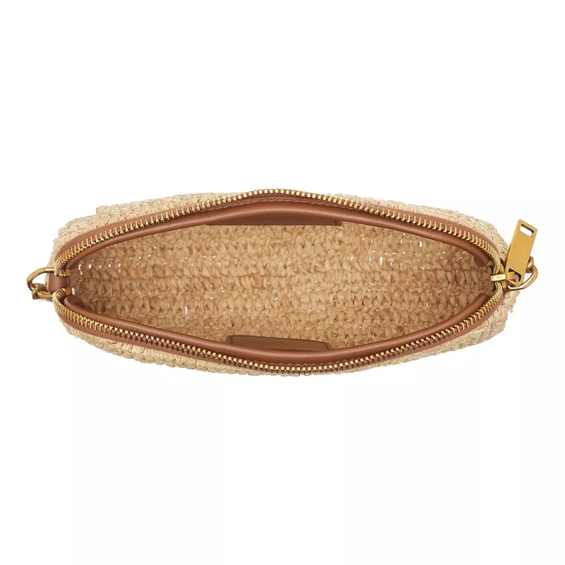 Saint Laurent Crossbody Bag Gaby Zipped Pouch Natural Brick(Image 5)