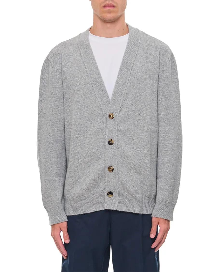 Thumbnail - Bottega Veneta - Cashmere Cardigan - Größe L - grau