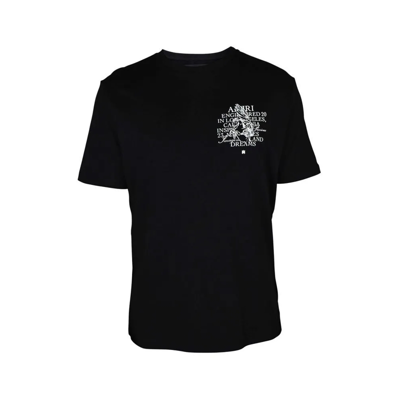 Amiri T-shirt Graphic Black Cotton T-Shirt With Unicorn Illustra Black