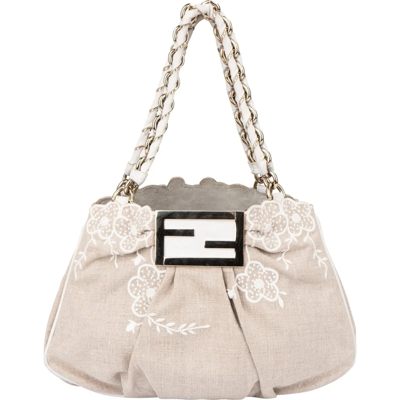 Fendi Schultertasche Fendi Limited Floral Baguette Buckle Handbag mehrfarbig