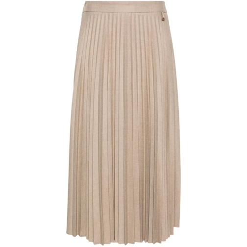 Lorena Antoniazzi Plissé Midi Skirt Neutrals Midi-Röcke