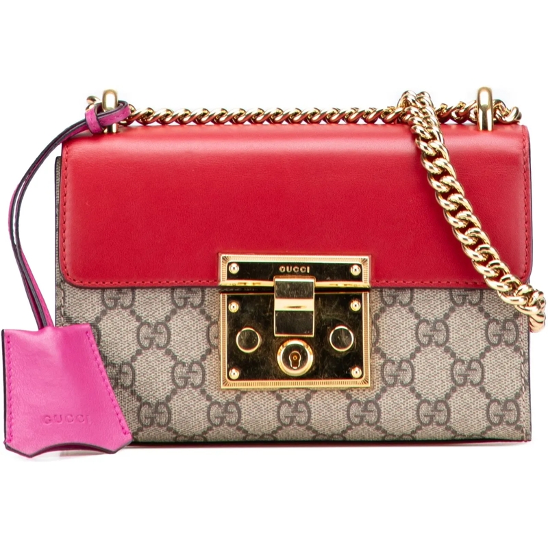 Gucci Sac à bandoulière Small GG Supreme Padlock Crossbody braun