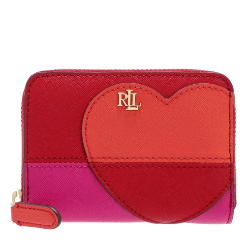 Lauren Ralph Lauren Zip Wallet Small Bright Pink/Candy Red/Orange Portefeuille à fermeture Éclair