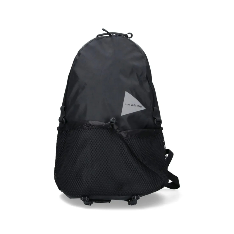 And Wander Rucksack "Ecopak 20L" Backpack, In Black Fabric Black