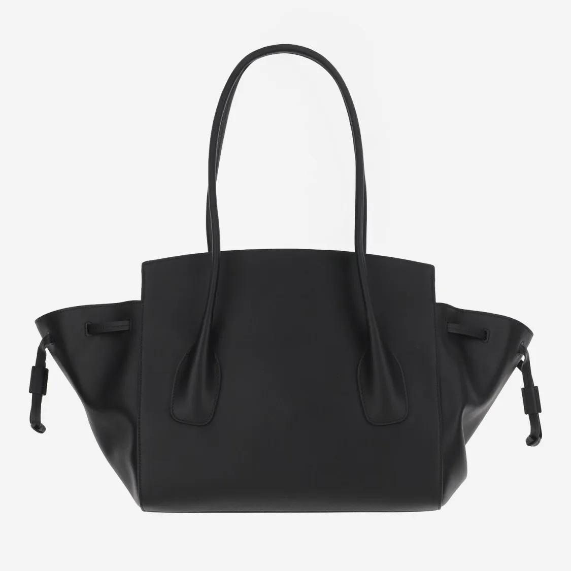 Jil Sander Hobo bags Voyage Small Leather Bag in zwart