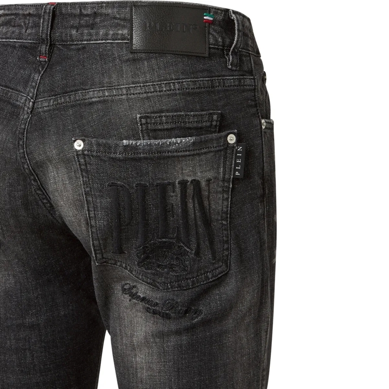 Philipp Plein Jeans mit geradem Bein Jeans Regular Fit Racing schwarz(Image 5)