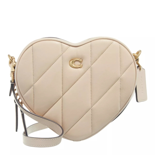 Coach Quilted Leather Heart Crossbody B4/Ivory Cross body-väskor