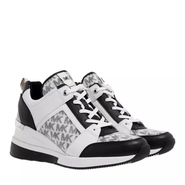 Michael Kors Georgie Trainer Optic White Black Low Top Sneaker