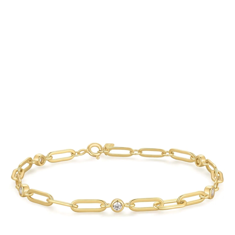 Ania Haie Armband 925er Sterlingsilber Paper Clip gold