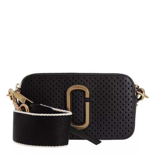 Marc Jacobs The Perforated Snapshot Crossbody Leather Black Sac pour appareil photo