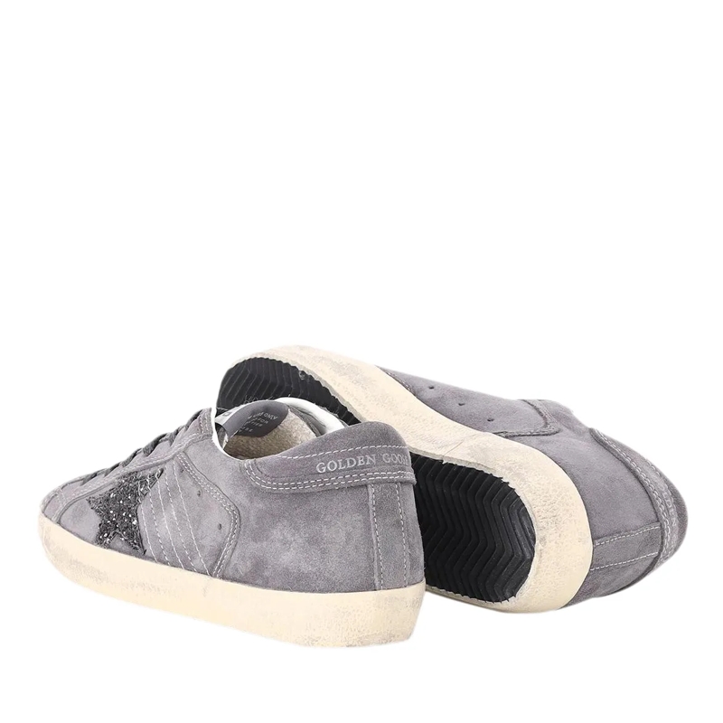 Golden Goose Schnürschuhe Super Star Grey Suede Sneakers Grey(Image 3)