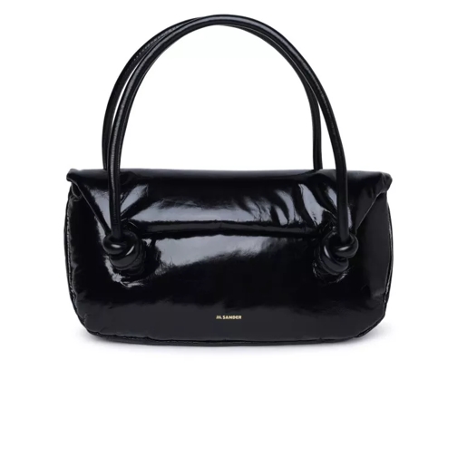 Jil Sander Black Leather Bag Black Schoudertas