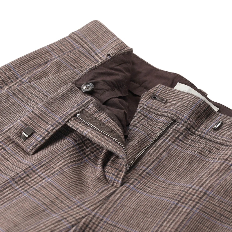 fashion Pantalon en tissu Stoffhose aus Baumwoll-Mix braun(Image 3)