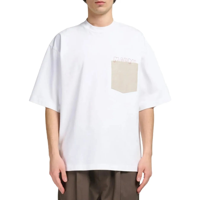 Marni T-Shirt Marni Pocket T-shirt White weiß