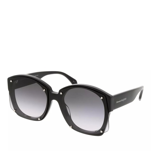 Alexander McQueen AM0334S-001 61 Sunglass Woman Acetate Black-Black-Grey Sonnenbrille