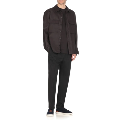 Zegna T-shirts Blue Cotton T-Shirt Blue (Image 5)