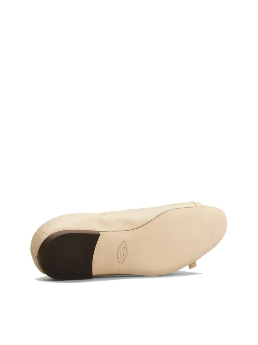 Thumbnail - T Logo Strap Leather Ballerinas - Gr. 38 (EU) - in Beige