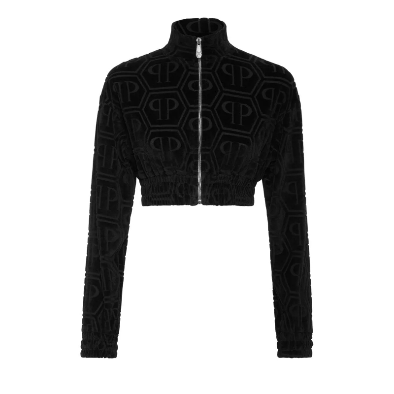 Philipp Plein Daunenjacke Jogging-Jacke Monogram schwarz