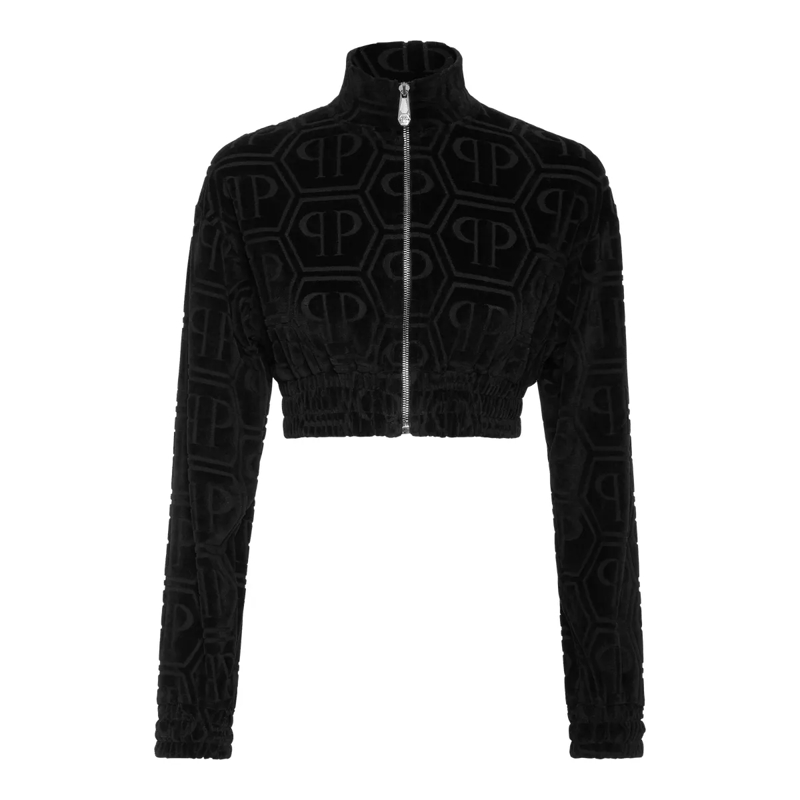 Philipp Plein Daunenjacke Jogging Jacket Monogram schwarz