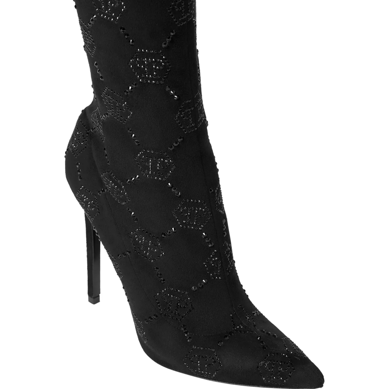 Philipp Plein Stiefel Overknee-Stiefel Monogram schwarz(Image 4)