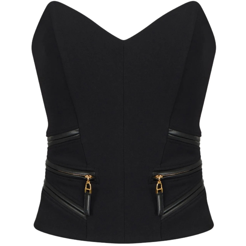Elisabetta Franchi T-shirt Top Black schwarz