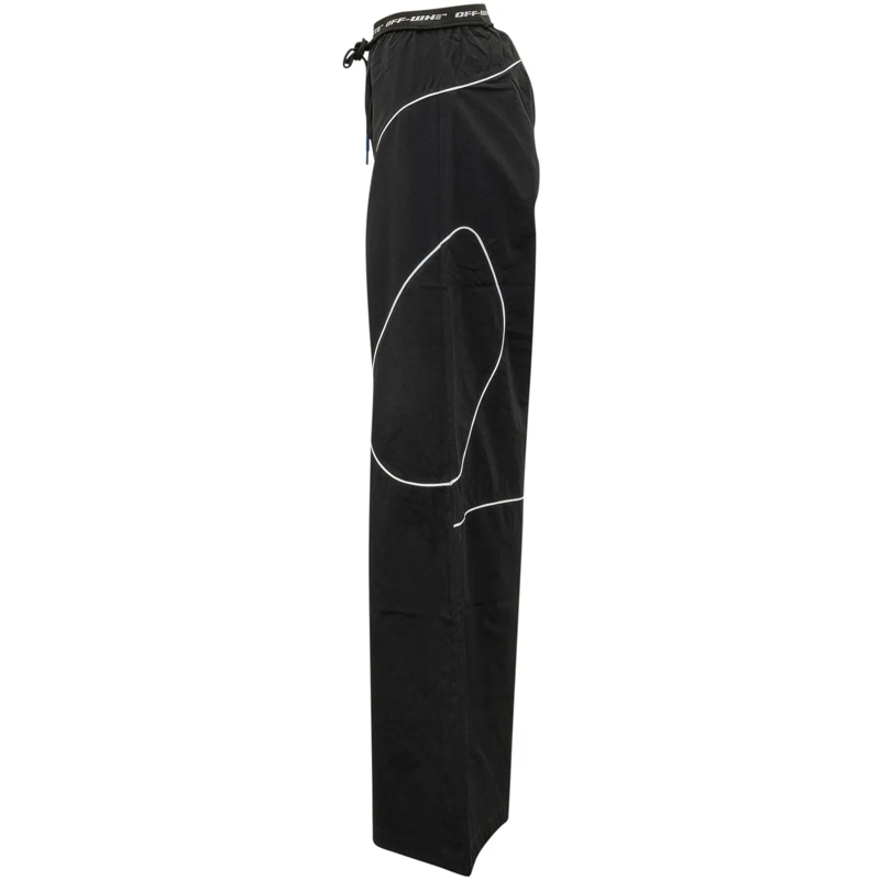 Off-White Pantalon de jogging Pantaloni Track Logoband a Gamba Larga schwarz(Image 3)