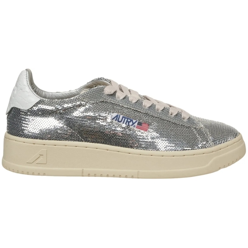 Autry International Low-Top-Sneaker Sequined sneakers 'Medalist Low' grau