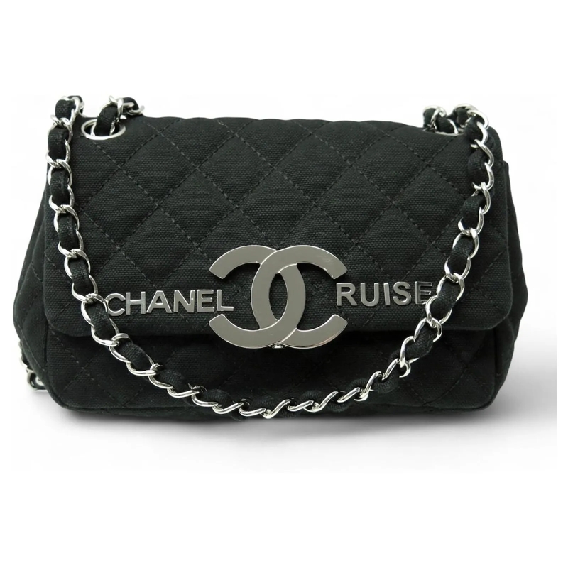 Chanel Schultertasche CHANEL MINI TIMELESS CRUISE A46276 QUILTED CANVAS  schwarz