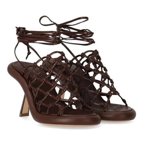 Vic Matié Knot Brown Heeled Sandal Black Snörskor med snörning