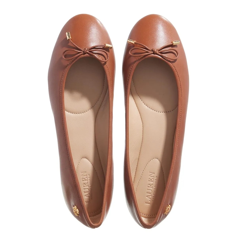 Lauren Ralph Lauren Ballerinas Jayna Flats Ballet Deep Saddle Tan(Image 10)