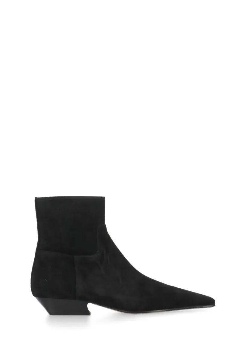 Khaite Stiefel - Black Suede Leather Ankle Boots - Gr. 36 (EU) - in Schwarz - für Damen