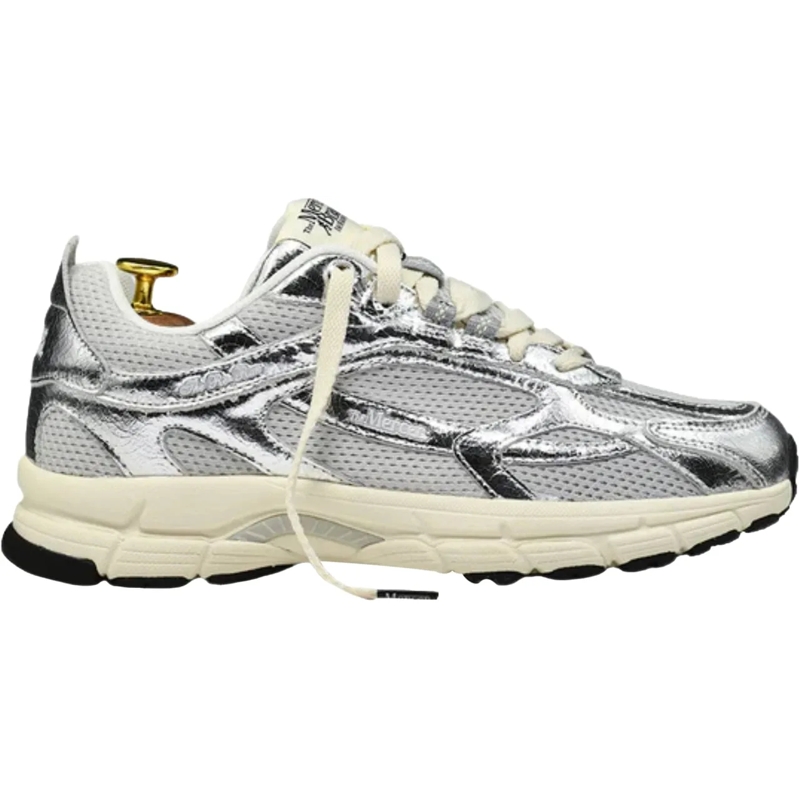 MERCER AMSTERDAM Low-Top-Sneaker Mercer The Re-run Cracked Sneakers Zilver Me253004 silber