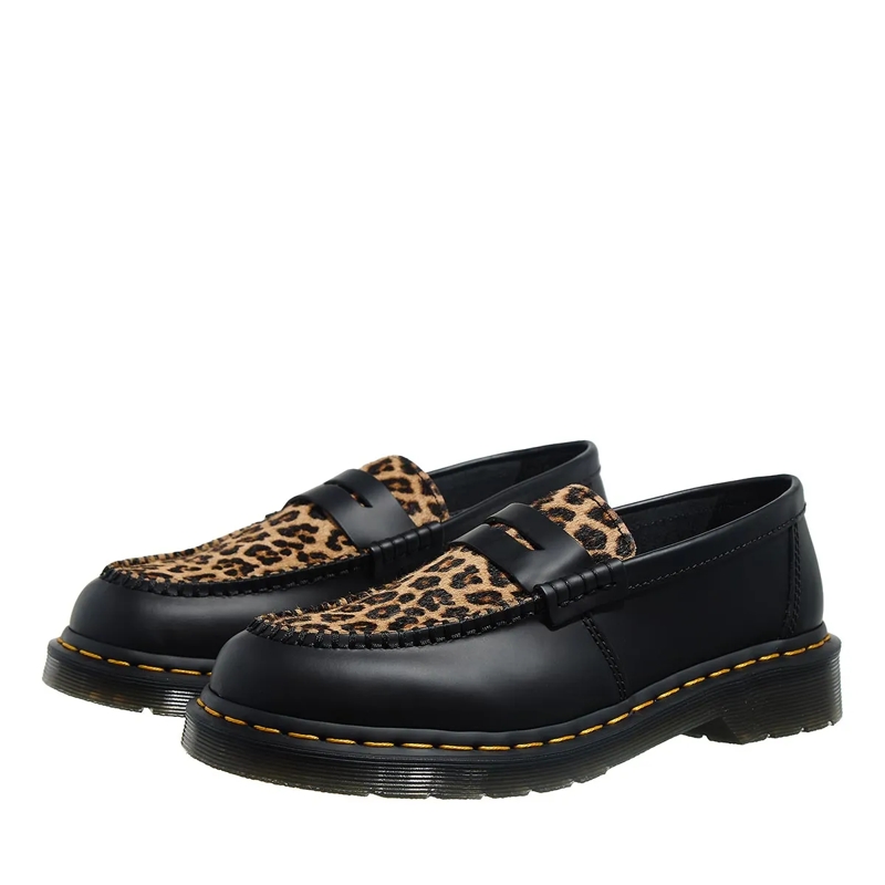 Dr. Martens Loafer Penton  Black+Light Tan Smooth+Mini Leopard(Image 3)