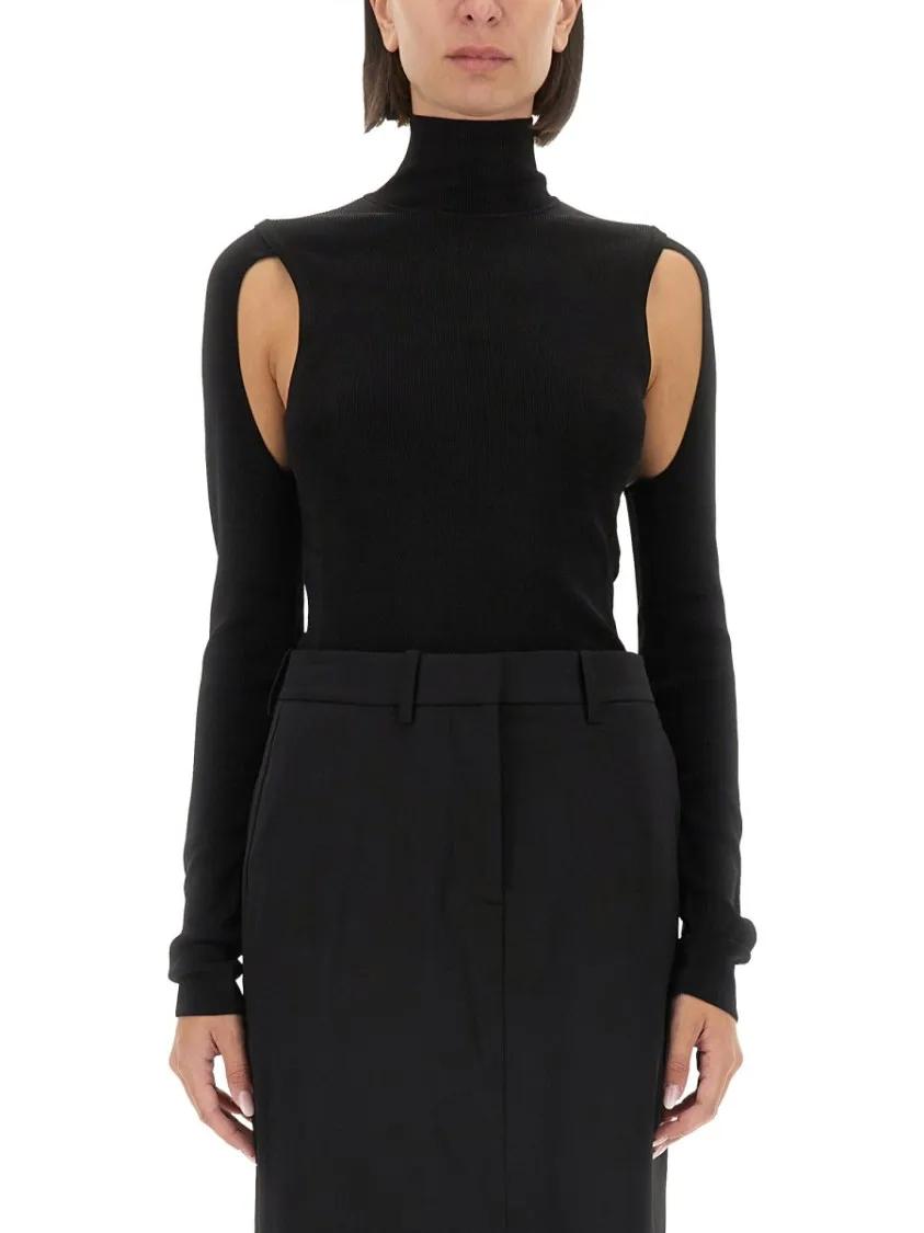 Thumbnail - Helmut Lang - High Neck Slim-Fit Top - Größe M - schwarz