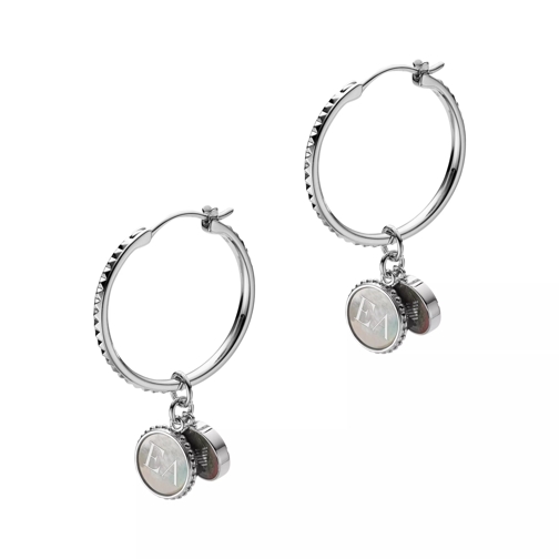 Emporio Armani Ladies Earring Silver Hoop