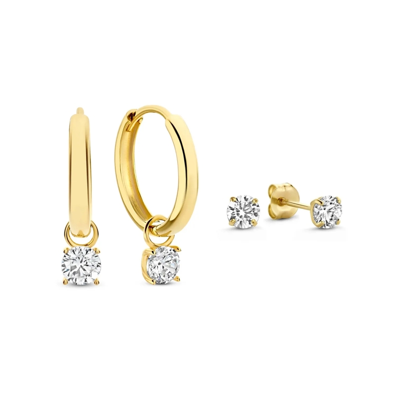 Isabel Bernard Créoles Cadeau d'Isabel 14 karat earring set Gold