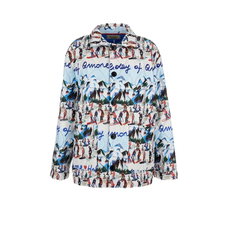 Alessandro Enriquez  Quilted Jacket With Classic Collar Multicolor